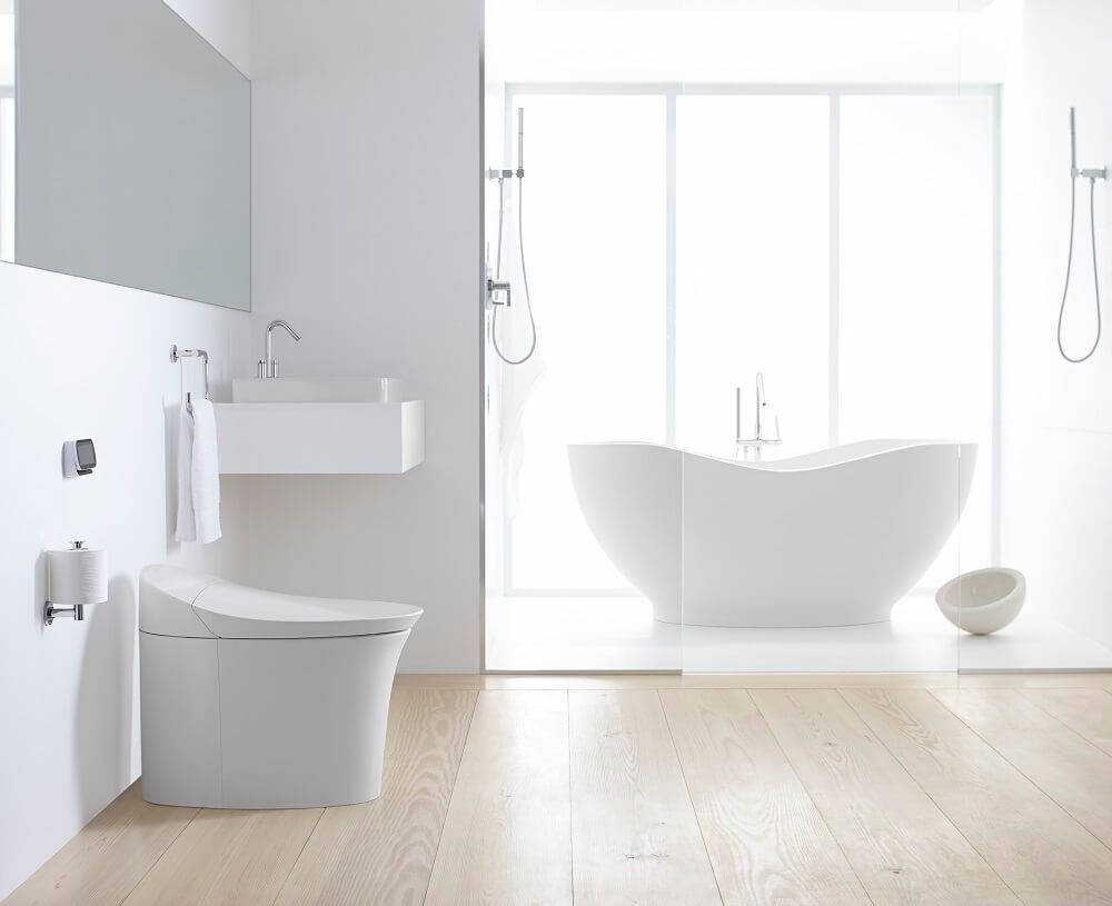 Kohler Veil Smart Toilet and Freestanding Tub