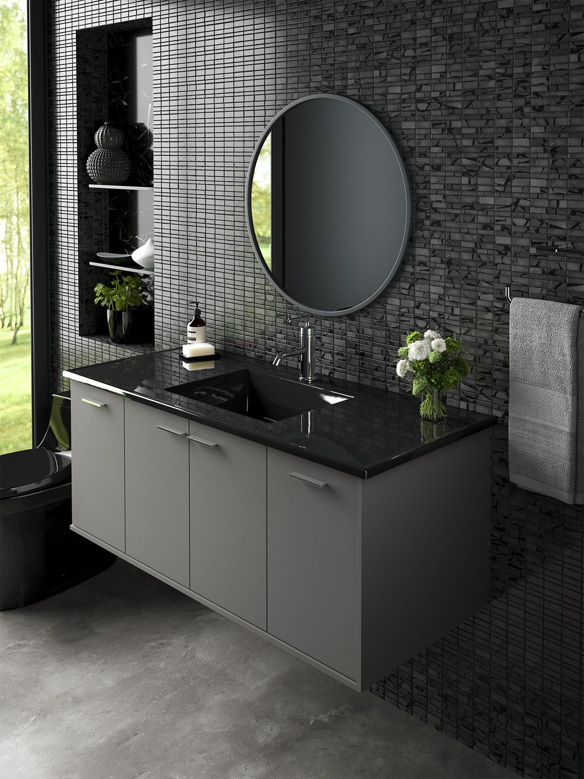 Undermount sink in bathroom | bathroom showroom | Weinstein Supply Broomall