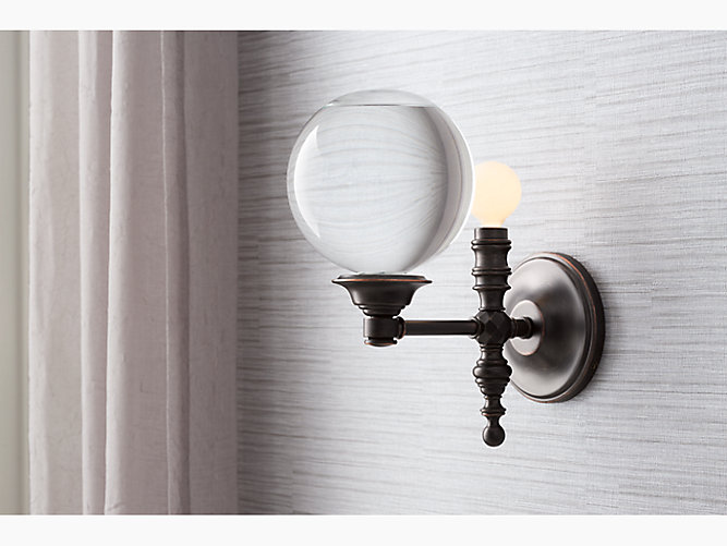 small bathroom vanity lighting | powder room remodel | Weinstein Kitchen and Bath Showroom Broomall PA